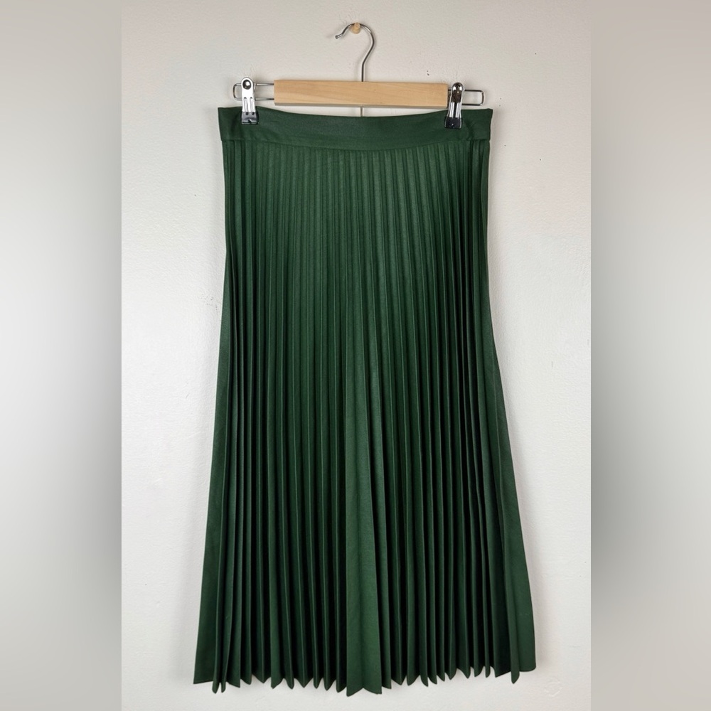 Zara dark forest pleated skirt medium